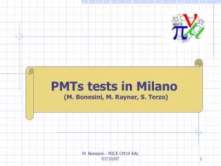 M. Bonesini INFN Milano