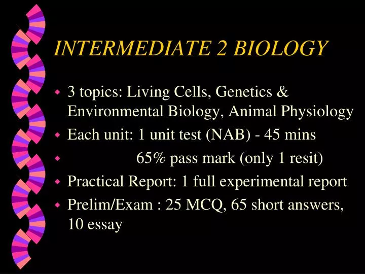 intermediate 2 biology