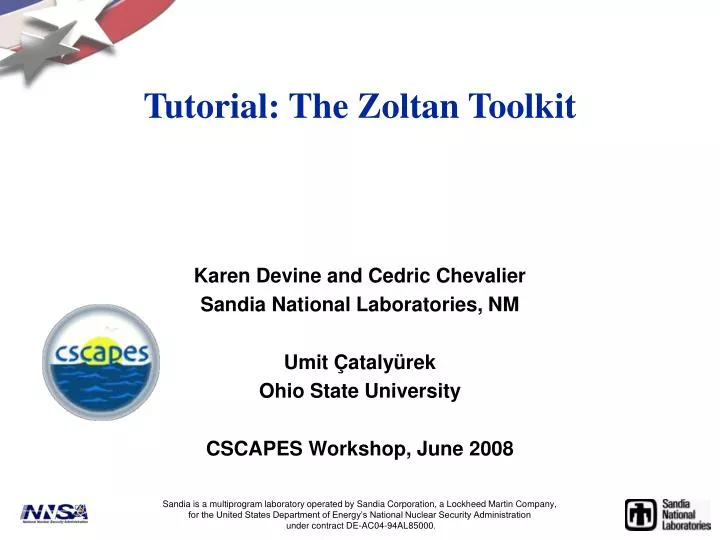 tutorial the zoltan toolkit