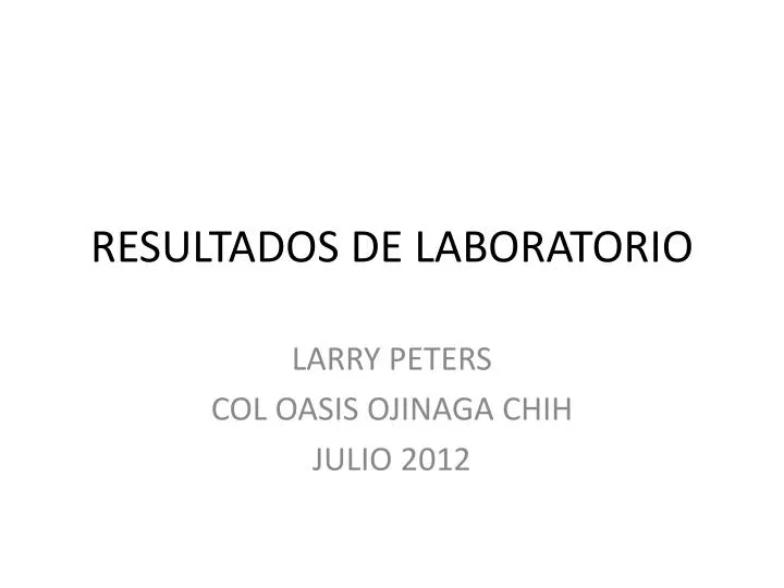 resultados de laboratorio