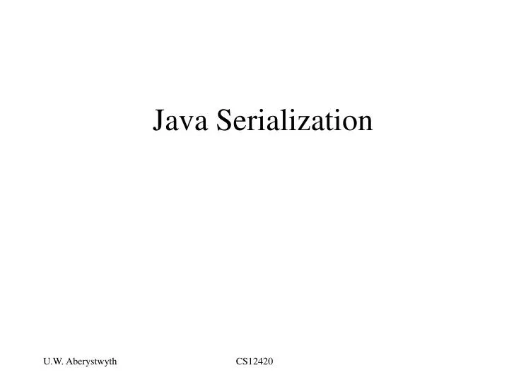 java serialization