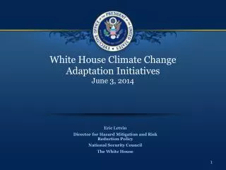 white house climate change adaptation initiatives june 3 2014