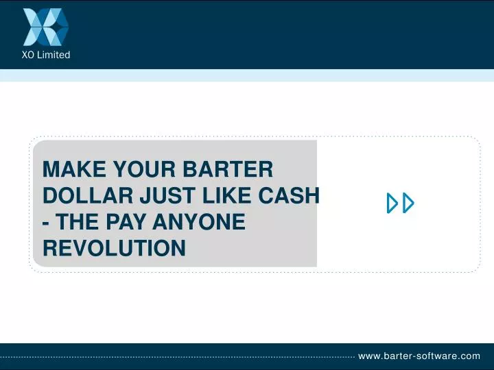 make your barter dollar just like cash the pay anyone revolution