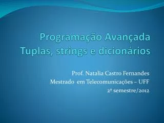 programa o avan ada tuplas strings e dicion rios