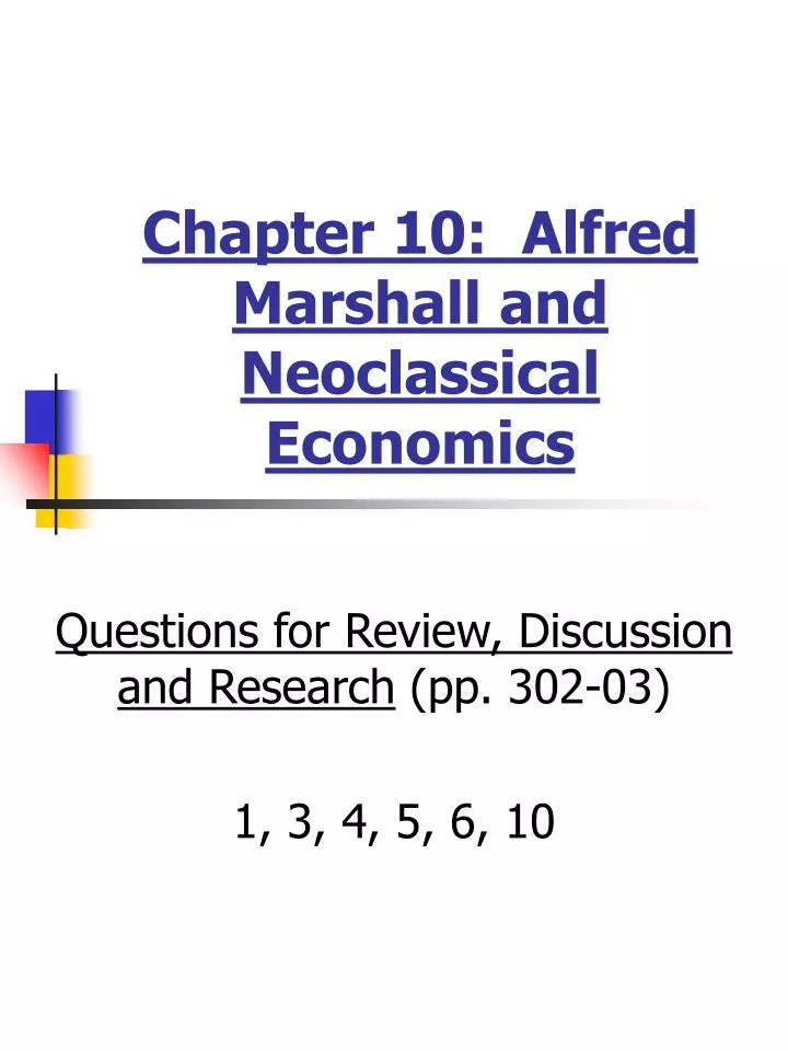 chapter 10 alfred marshall and neoclassical economics
