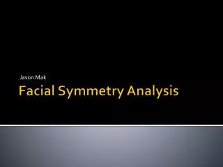 Facial Symmetry Analysis