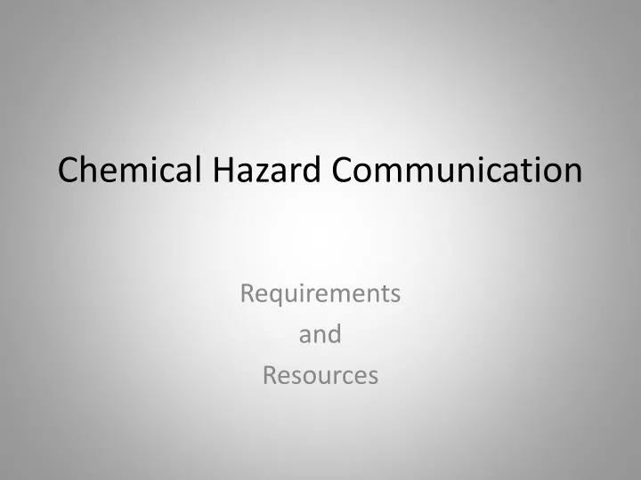chemical hazard communication