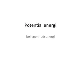 potential energi