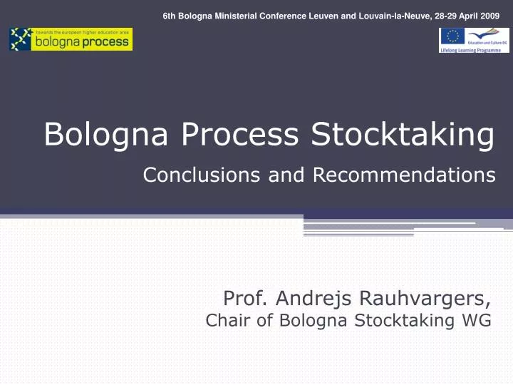bologna process stocktaking conclusions and recommendations