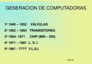 generacion de computadoras