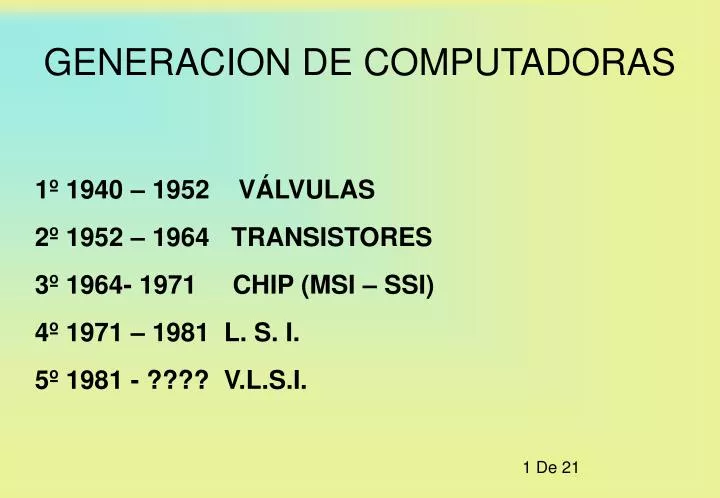 generacion de computadoras