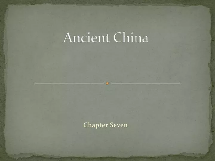 ancient china