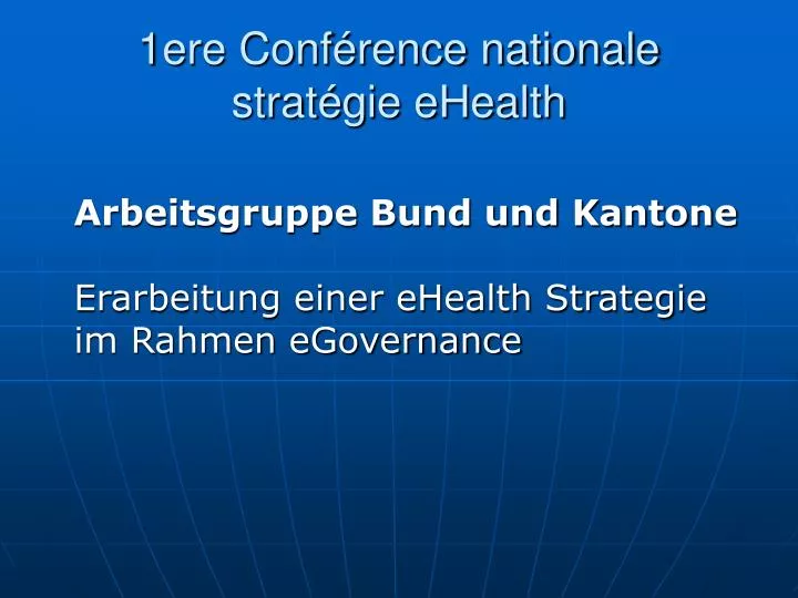 1ere conf rence nationale strat gie ehealth