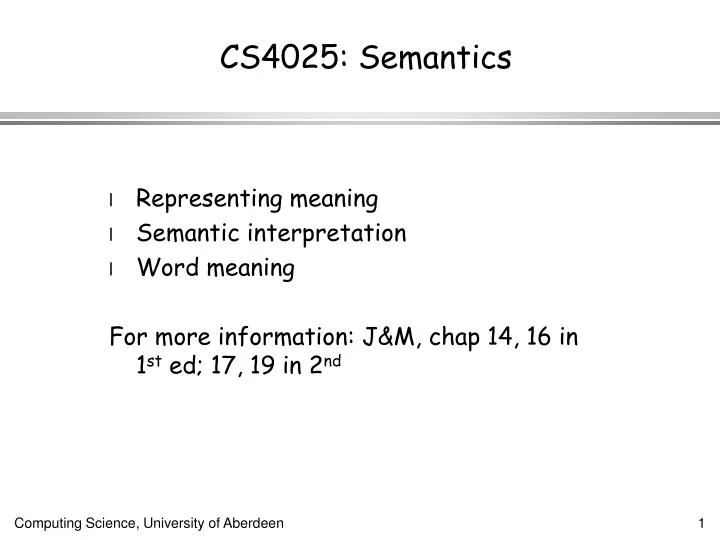 cs4025 semantics