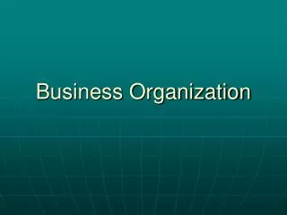business organization