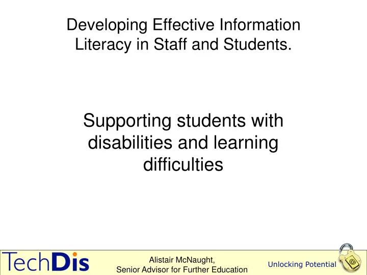developing effective information literacy in staff and students