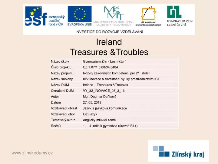 ireland treasures troubles
