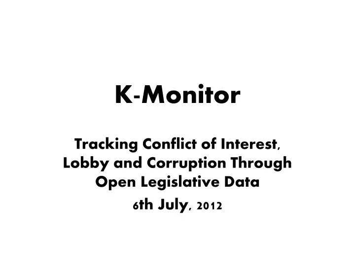 k monitor