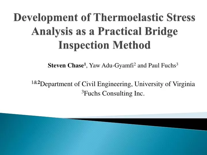development of thermoelastic stress analysis as a practical bridge inspection method