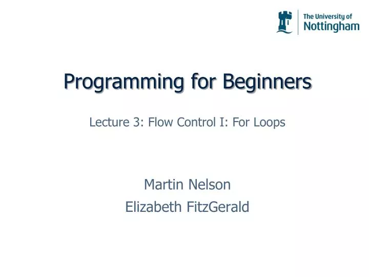 programming for beginners