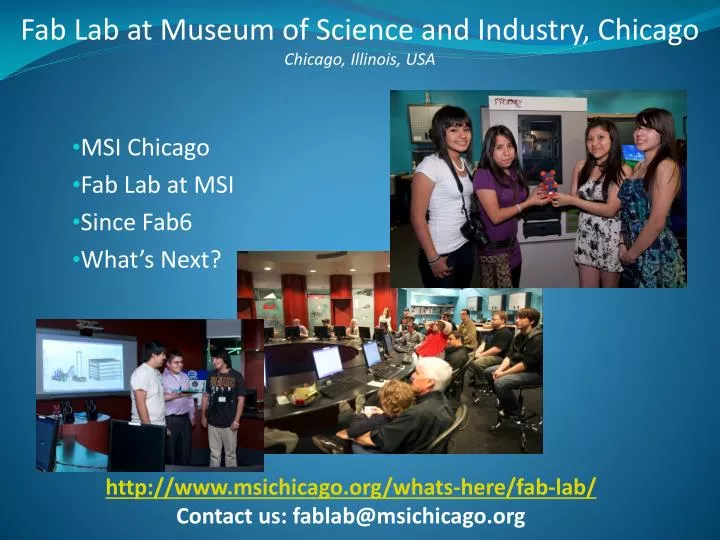 msi chicago fab lab at msi since fab6 what s next