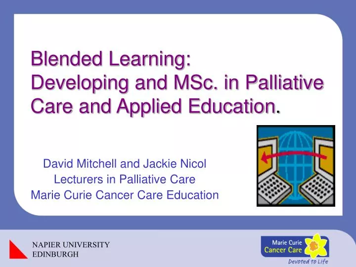 blended learning developing and msc in palliative care and applied education