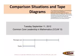 Comparison Situations and Tape Diagrams