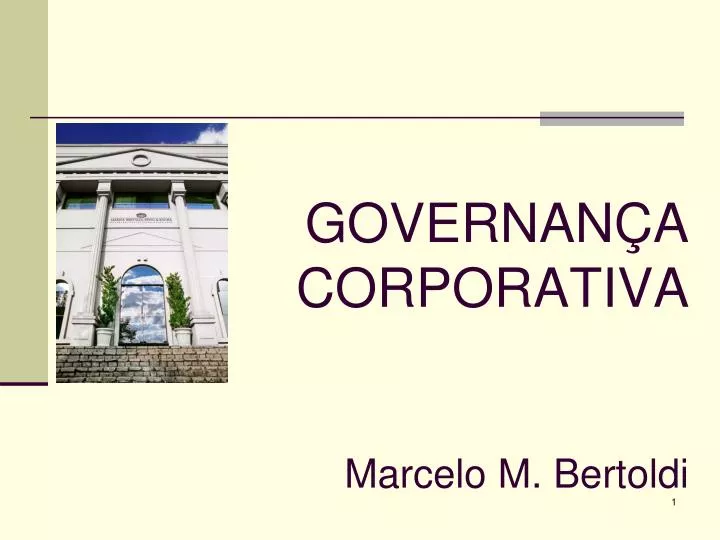 governan a corporativa marcelo m bertoldi