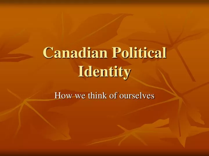 canadian political identity