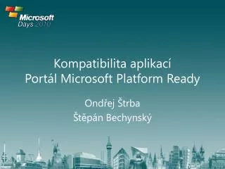 kompatibilita aplikac port l microsoft platform ready