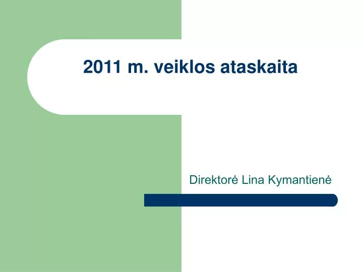 2011 m veiklos ataskaita