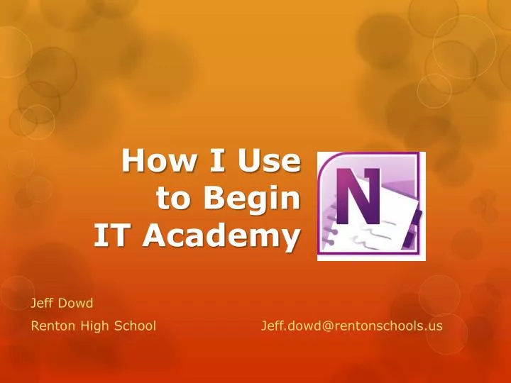 how i use to begin it academy
