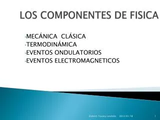 los componentes de fisica
