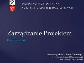 zarz dzanie projektem