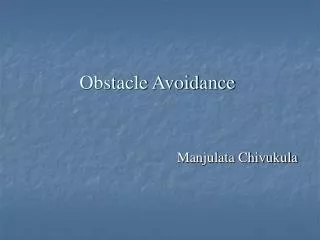 Obstacle Avoidance
