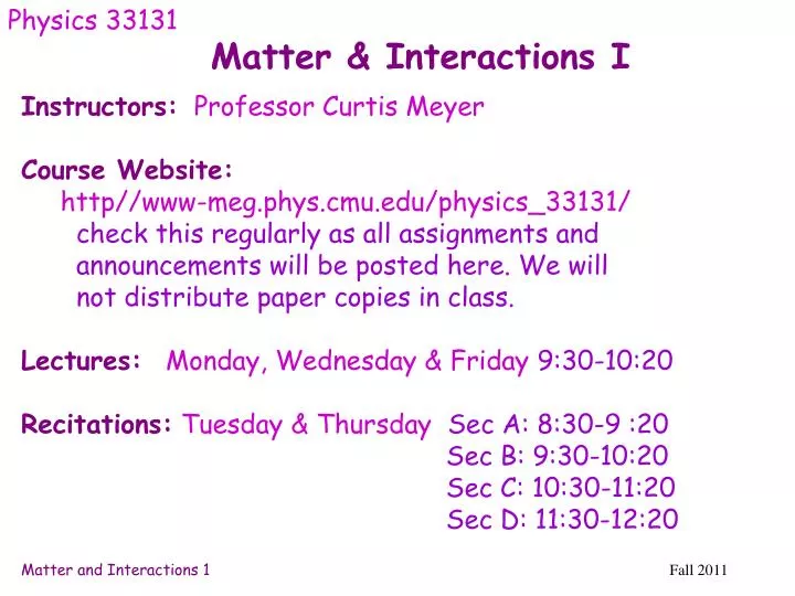 matter interactions i