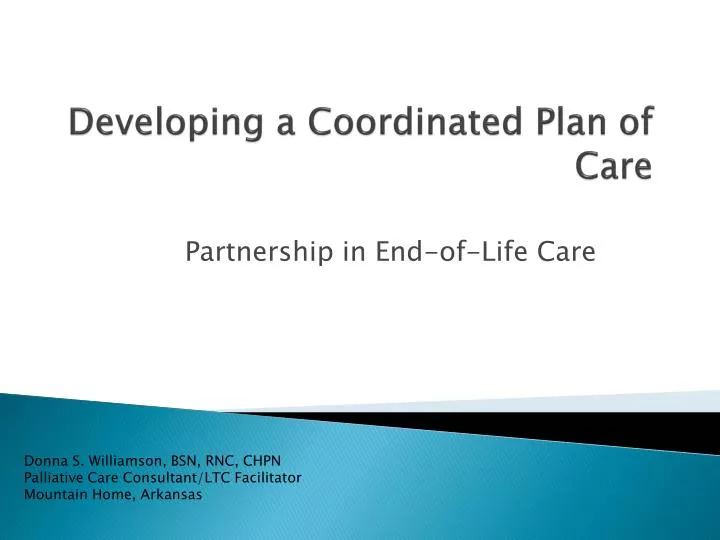 developing a coordinated plan of care