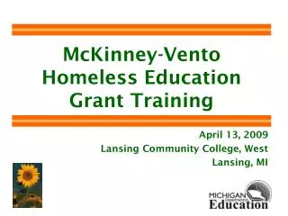McKinney-Vento Homeless Education Grant Training