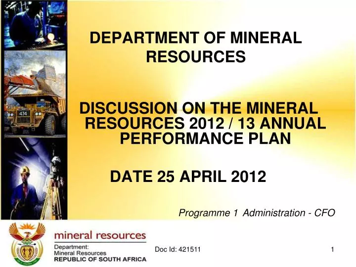 department of mineral resources