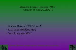 Magnetic Charge Topology (MCT) Analysis of NOAA AR8210