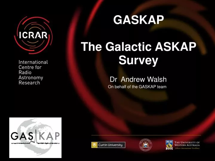 gaskap the galactic askap survey
