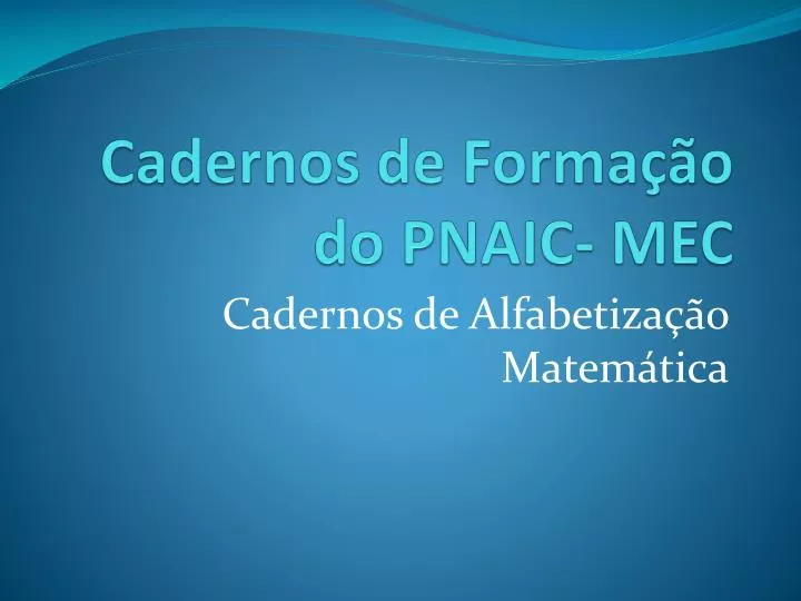 cadernos de forma o do pnaic mec