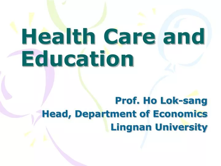 health care and education