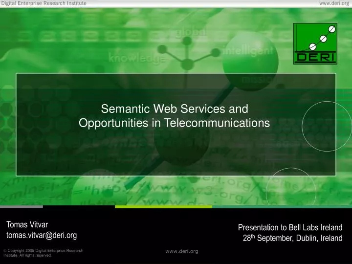 semantic web services and opportunities in telecommunications
