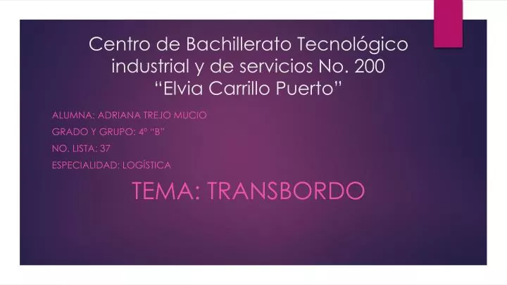 centro de bachillerato tecnol gico industrial y de servicios no 200 elvia carrillo puerto