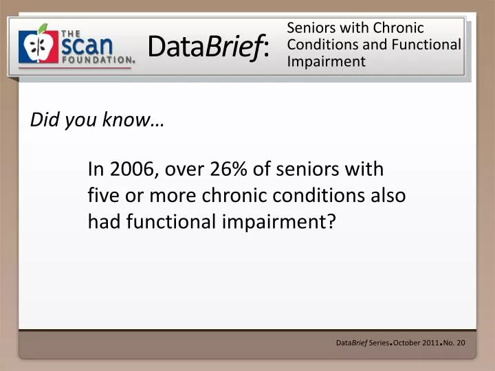 seniors with chronic conditions and functional impairment