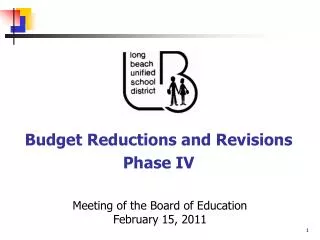 Meeting of the Board of Education February 15, 2011