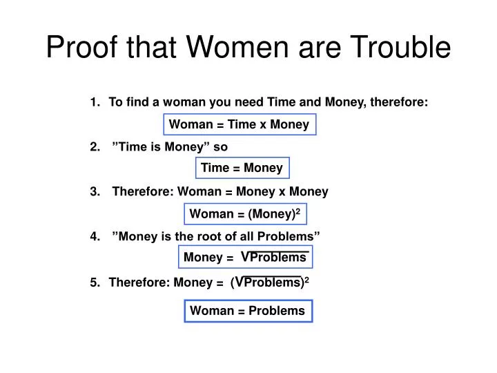 proof that women are trouble