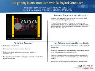 Integrating Nanostructures with Biological Structures