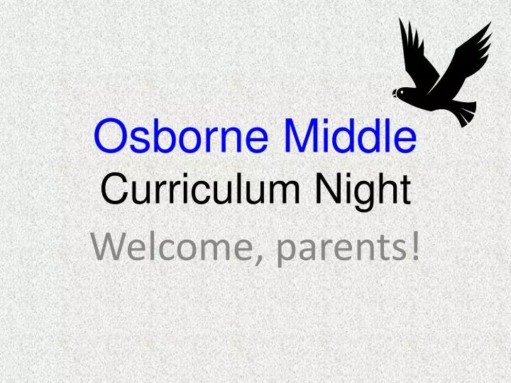 osborne middle curriculum night